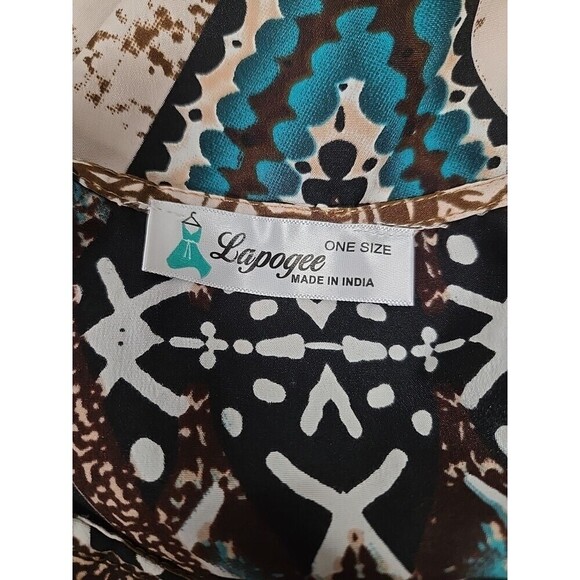 Lapogee Goddess Long Maxi Kaftan Dress Women's One Size Brown Green Pink - Picture 4 of 7